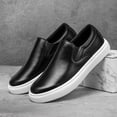 thumbnail image 4 of Men's Black Fashion New Slip-On Casual Business Sneakers, Wear-, Slip-, Comfortable for Daily Outdoor Hiking Lightweight Minimalist Style,, 4 of 9