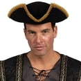 thumbnail image 5 of Hsqqdc Unisex Tricorn Pirate Captain Hat for Men Women, for Themed Party Events, 5 of 7