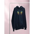 thumbnail image 3 of Flower Embroidery Hand Drawn Hoodie Women -Image by Shutterstock, Female XX-Large, 3 of 4
