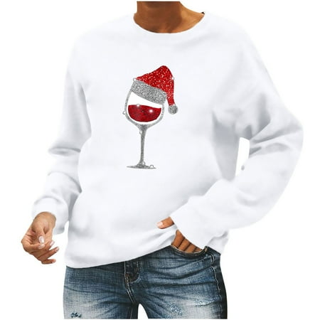 

KmaiSchai Long Sleeve Blouse For Women Womens Long Sleeve Cotton Blouses Women Letter Printing Sweatshirt Top Long Sleeved Sweatshirt Casual Blouse Temperament Pullover Top plus Size Scrub Tops