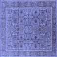 thumbnail image 1 of Ahgly Company Machine Washable Indoor Square Oriental Blue Traditional Area Rugs, 7' Square, 1 of 4