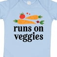 thumbnail image 4 of Inktastic Vegetarian Runs on Veggies Boys or Girls Baby Bodysuit, 4 of 5