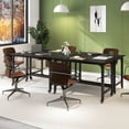 thumbnail image 2 of Costway 4 PCS Rolling Computer Desk Metal Frame PC Laptop Table Wood Top Study Workstation, 2 of 8