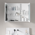 thumbnail image 3 of 36 Inch Wide by 30 Inch High Frameless Beveled Edge Mirror Medicine Cabinet for Bathroom with High Definition Glass and Spacious Storage, 3 of 6
