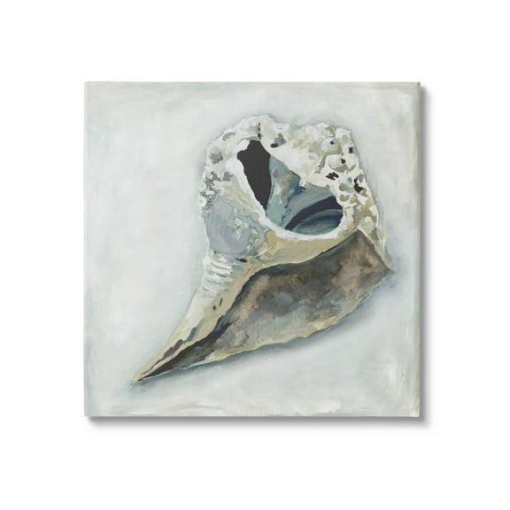Stupell Industries Nautical Conch Seashell Painting Gallery Wrapped Canvas Print Wall Art, Design by Erica Christopher
