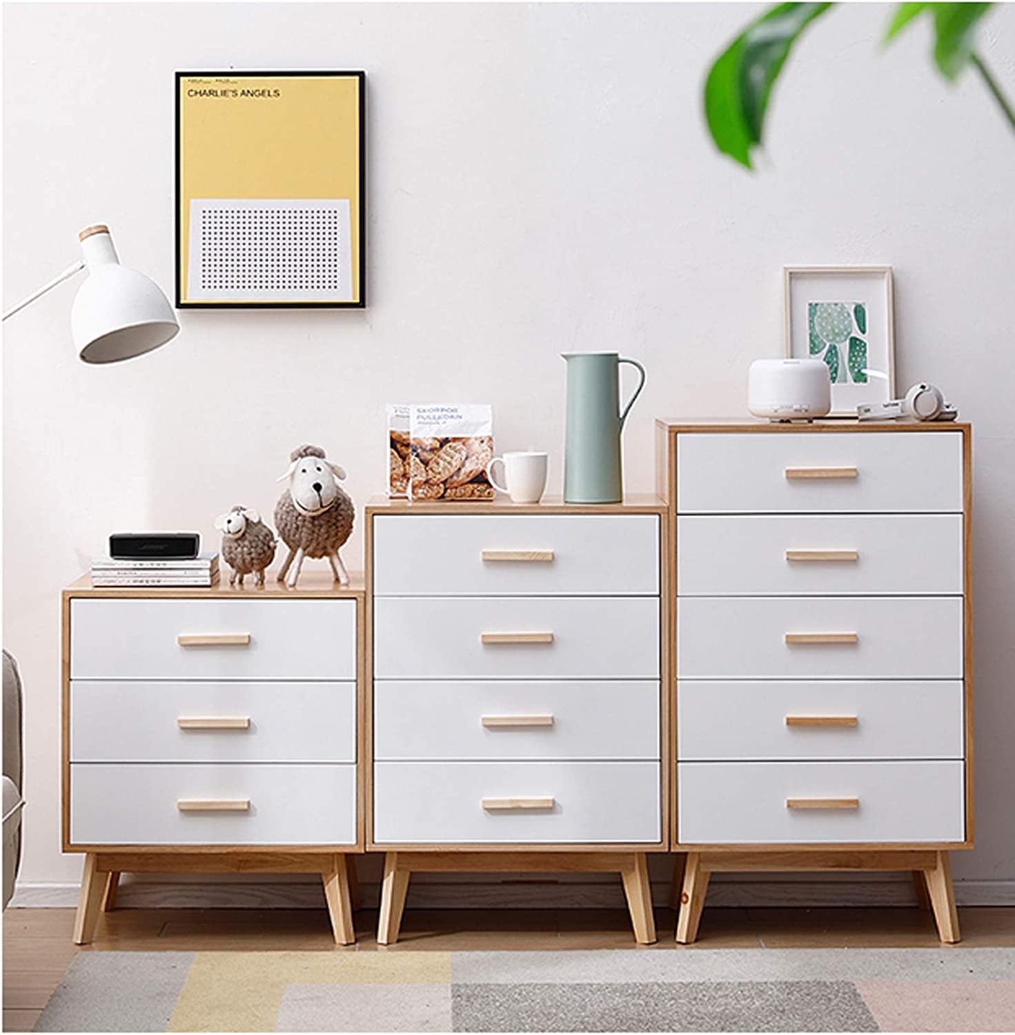 Gamvdout Wood Pull Knobs  3pcs Cabinet Furniture Kitchen Pulls Handles for Dresser Drawer Wardrobe Cupboard Knobs for Bathroom Wardrobe Door Knob