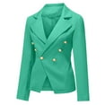 thumbnail image 5 of IROINNID Women's Blazer Jacket Long Sleeve Solid Color Notch Lapel Outwear, Comfy Ladies Collar Slim Office Jacket Outerwear, 5 of 7