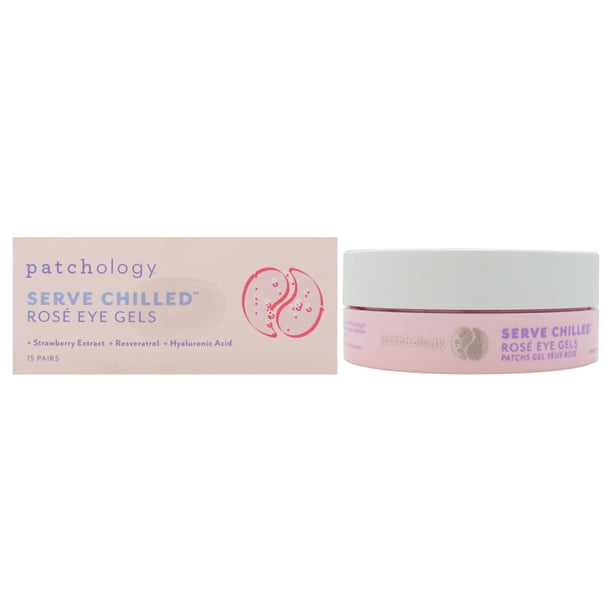 Gel para ojos Serve Chilled - Rosa de Patchology para unisex - 15 pares de parches