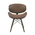 thumbnail image 3 of Armen Living Mid-Century Upholstered Dining Chair in Espresso Oak Finish, 3 of 6