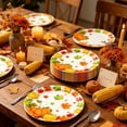 thumbnail image 5 of Qocolcyl 16 Pack Fall Pumpkin Maple Leaf Disposable Paper Plates, 9in Harvest Paper Tableware Set, Disposable Party Supplies for Thanksgiving Halloween Indoor Outdoor Halloween Decorations, 5 of 7