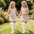 thumbnail image 7 of QSAWXQZ Girls' Knee High Socks Bow Detail Ribbed Knitting Breathable Long Socks 3-12Years, 7 of 7