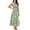 #544-Green, variant on Women's Summer Maxi Dresses Boho Vacation Sundress Wrap V Neck Floral Ruffle Sleeve Fitted Waist A-Line Long Dress