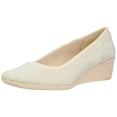 thumbnail image 1 of Zapatos de tacón con forma de cuña Anne Klein Sport Wisher LT, tela dorada para mujer, 1 of 1