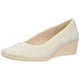 thumbnail image 1 of Zapatos de tacón con forma de cuña Anne Klein Sport Wisher LT, tela dorada para mujer, 1 of 1