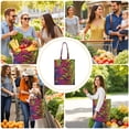 thumbnail image 3 of Zebra Print Canvas Tote Bag Abstract Zebra Pattern Black and White Stripes Rainbow Multicolor Zebra Modern Fashion Cute Cartoon Design Aesthetic Gradient Reusable Eco-Friendly Shopping Tote, 3 of 6