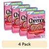 (4 pack) Cheerios Verry Berry Crunchy Cereal, Large Size, 14.5 oz, Shelf Stable, Cardboard Box