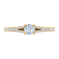 thumbnail image 3 of 1/2 Carat Prong Set Solitaire Diamond Engagement Ring Band in 14K Yellow Gold (Ring Size 4.5), 3 of 5