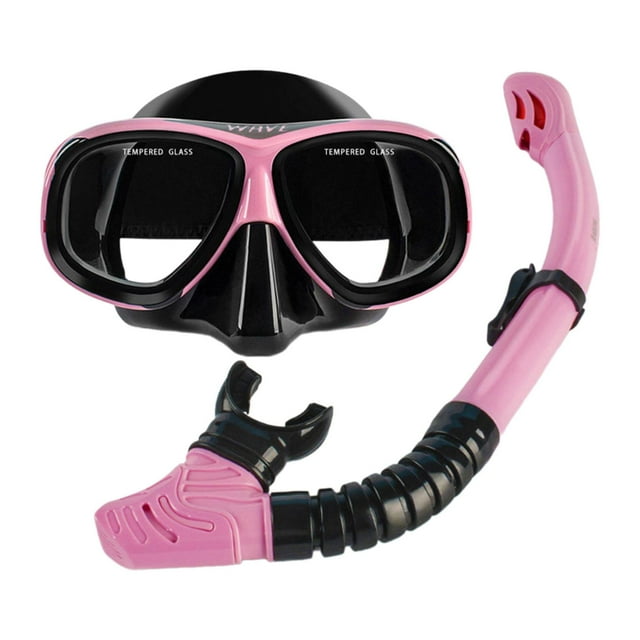 Conjunto de snorkel Equipo de snorkel para adultos Gafas profesionales Gafas de buceo Máscara de natación para buceo, natación, Rosa