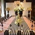 thumbnail image 5 of Paquete de 10 Caminos de Mesa DecoracióN de Mesa de PoliéSter Camino de Mesa una Rayas Blanco y Negro CláSico DiseñO Moderno y Elegante, 5 of 5