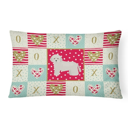 Cyprus Poodle Love Canvas Fabric Decorative Pillow