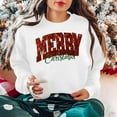 thumbnail image 5 of Womens Plus Size Christmas Sweatshirts 3/4 Length Sleeve Tops Xmas Graphic Christmas Top Funny Causal Christmas Shirt Tops Fleece Xmas Holiday Top, 5 of 6