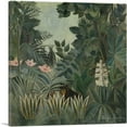 thumbnail image 1 of ARTCANVAS The Equatorial Jungle 1909 Canvas Art Print by Henri Rousseau - Size: 36" x 36" (1.50" Deep), 1 of 9