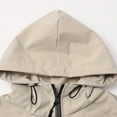 thumbnail image 5 of adviicd Rain Jacket for Women Waterproof Lightweight Windbreaker Jacket with Hood Packable Raincoat with Pockets Beige, S, 5 of 9
