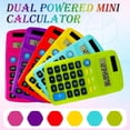 thumbnail image 3 of 12 Pack Pocket Mini Calculators,Pocket Size Basic Calculators,Solar Battery Dual Power Function Calculator,8 Digit Display Small Calculator for Students Kids Home Office(6 Colors), 3 of 7