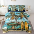 thumbnail image 1 of Erosebridal Surfboard Cabin Bed In A Bag Full Size,Palm Tree Bed Set,Summer Holiday Bedroom Decor,Reversible,Breathable,7-Piece, 1 of 1
