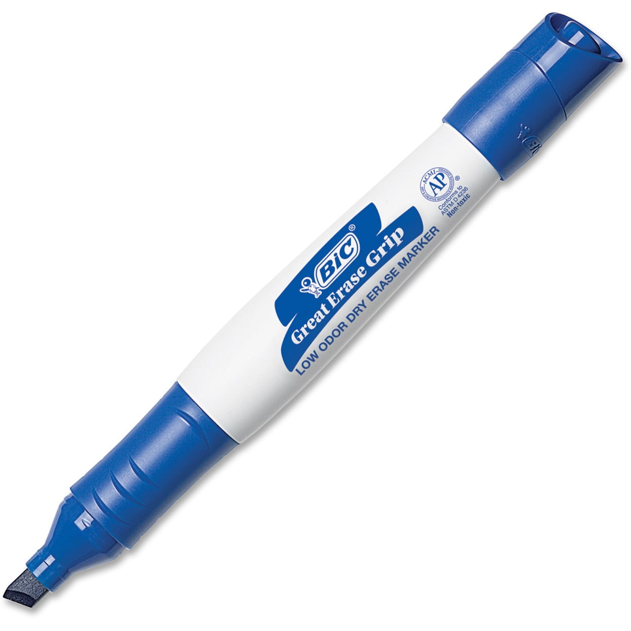 BIC Great Erase Grip Chisel Tip Dry Erase Marker, Blue, Dozen Walmart