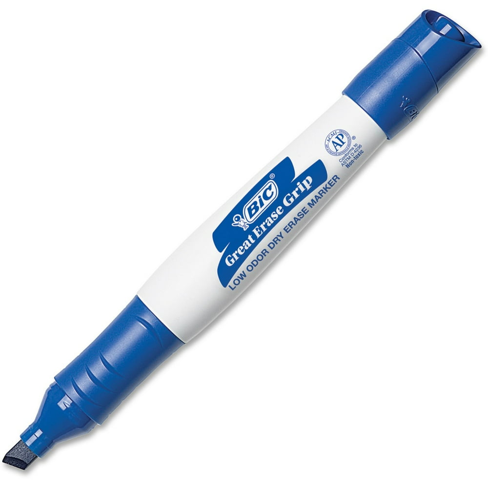 BIC Great Erase Grip Chisel Tip Dry Erase Marker, Blue, Dozen Walmart