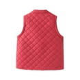 thumbnail image 5 of UPPADA Puffer Vest for Women Sleeveless Winter Cropped Outerwear Warm Puffer Jackets Lightweight Stand-Up Collar Down with Pockets Womens Hooded Puffer Vests Red,XXL, 5 of 7