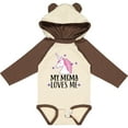 thumbnail image 3 of Inktastic My Mema Loves Me Girl Unicorn Girls Long Sleeve Baby Bodysuit, 3 of 5