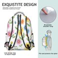 thumbnail image 5 of Pioneer Flower Floral Print Pattern Backpack for School, Cute School Bag with Adjustable Shoulder Straps and Padded Back, 15.3"x11"x7.1", 5 of 5