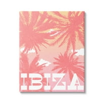 Stupell Industries Tropical Ibiza Palm Trees Graphic Art Gallery Wrapped Canvas Print Wall Art, Design by Daphne Polselli