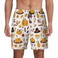 thumbnail image 3 of Uemuo Thanksgiving Pattern Mens Swim Trunks Quick Dry Board Shorts with Mesh Lining, Stretch Beach Shorts Quick Dry No-Chafing Board Shorts-3X-Large, 3 of 9