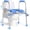 Light Blue, variant on TRUSTWARMTH Toilet Seat Risers for Seniors, FSA HSA Eligible 450lb Raised Toilet Seat with Handles, Adjustable Width & Height, Tool-Free Assembly, Fit Any Toilet, Light Blue