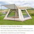 thumbnail image 3 of All-Season Double-Layered Oxford Cloth Camping Tent with Fiberglass Poles - Instant Setup, Windproof & Rainproof (1000mm Waterproof), UPF 50+ Sun Protection, 2 Doors & 2 Windows, Includes Floor Mat,, 3 of 5