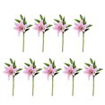 thumbnail image 1 of 9 Pcs Artificial Lily Flowers for Easter Realistic White Fake Tiger Lilies Spring Wedding Table Centerpiece Home Decorations, 1 of 8