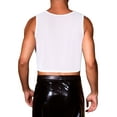 thumbnail image 3 of INSPIRE CHIC Men's Tank Tops Sheer Crop See-Through Design Party Sleeveless Mesh Vest XL White, 3 of 6