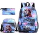 thumbnail image 1 of 3pcs K-pop Demon Hunters School Backpack Schoolbag Cartoon Print Backpack Lunch Bag Pencil Case Set For Students Blue, 1 of 1