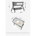 thumbnail image 6 of Baby Bassinet,Portable Baby Bedside Sleeper,4 in 1 Rocking Crip with Changing Table,Mosquito Net for 0-24Months,GRAY, 6 of 16