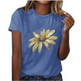 thumbnail image 1 of Camisetas de Manga Corta para Mujeres de Longitud Regular de Poliéster Sólido, Camiseta de Fiesta de Mayo Y Blusa Del Festival para la Primavera Y el Verano, 1 of 3