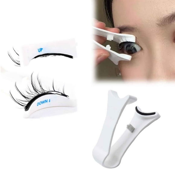 Pntutb Magnetic Eyelash Curler Magnetic Eyelashes Applicator Helper tool Easily Apply Lashes Clip Tweezers