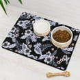 thumbnail image 3 of Dog Mat for Food and Water Absobing Durable Dog Water Mat Floral Botanical Pet Feeding Mat Eco-Friendly Durable Pet Placemat, 3 of 7