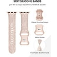thumbnail image 3 of Boho Engraved Band Compatible with Apple Watch Band 45mm 44mm 42mm 49mm Women Girl, TOYOUTHS Floral Silicone Sport Straps for iWatch Series 8/7/6/5/4/3/2/1/SE/Ultra, 3 of 6