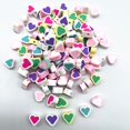 thumbnail image 1 of Cuentas de arcilla polimérica en forma de corazón, abalorios sueltos espaciadores para fabricación de joyas, accesorios de pulsera hechos a mano, 10mm, 30/60 piezas, 1 of 4