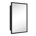 thumbnail image 3 of TEHOME Black Metal Framed Recessed Bathroom Medicine Cabinet with Mirror 20 x 30'', 3 of 9