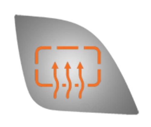 Burco Side View Mirror Replacement Glass - Clear Glass - 3954