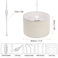 thumbnail image 2 of Uxcell Plug in Pendant Light, 15Ft Rope Cord Hanging Lamp Fixture for Bedroom Kitchen Living Room, Light Linen, 2 of 7
